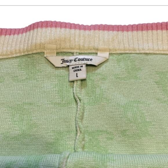 Juicy Couture Lime and Pink Knit Shorts size L - Picture 4 of 5